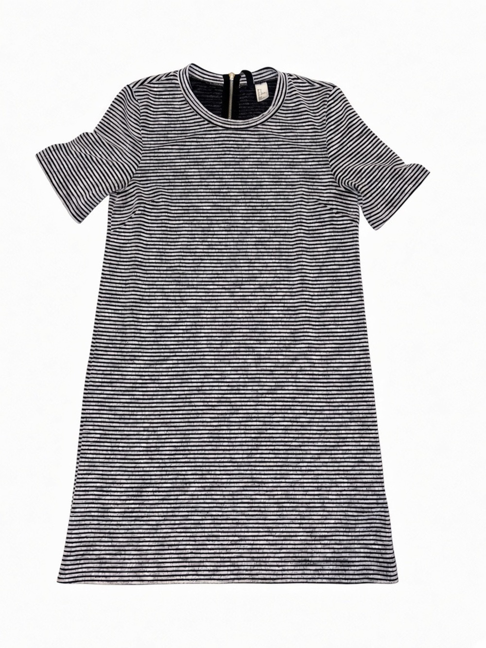 H&M Black and White Striped Short Sleeve Mini Dress or Tunic size 14